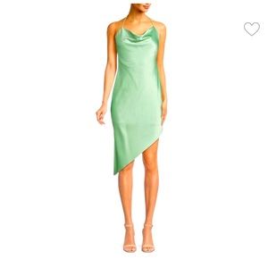 ALICE + OLIVIA
Harmony Asymmetric Satin Slip Dress